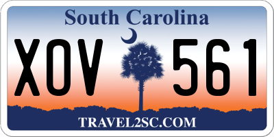 SC license plate XOV561