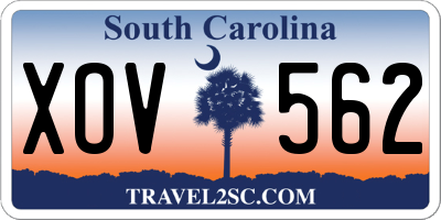 SC license plate XOV562