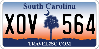 SC license plate XOV564