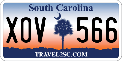 SC license plate XOV566