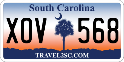 SC license plate XOV568