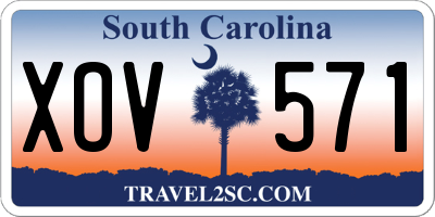 SC license plate XOV571