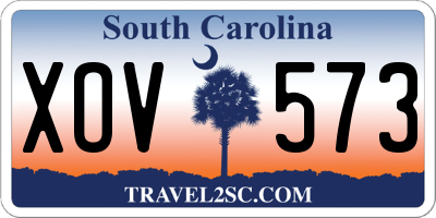 SC license plate XOV573