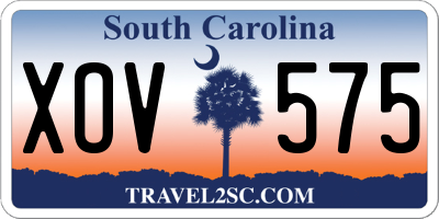SC license plate XOV575