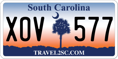 SC license plate XOV577