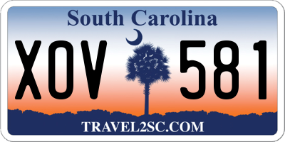 SC license plate XOV581