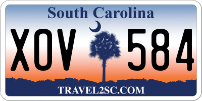 SC license plate XOV584