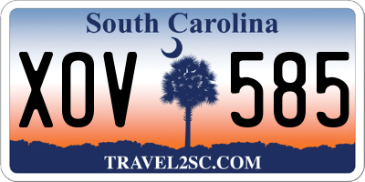 SC license plate XOV585