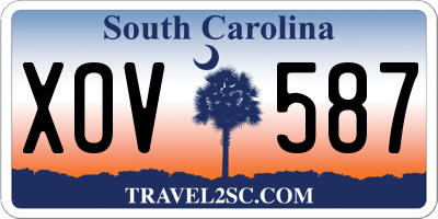 SC license plate XOV587
