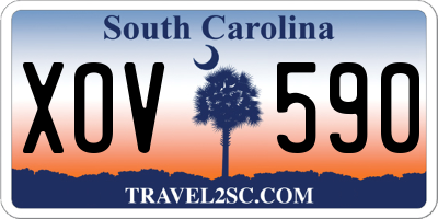 SC license plate XOV590