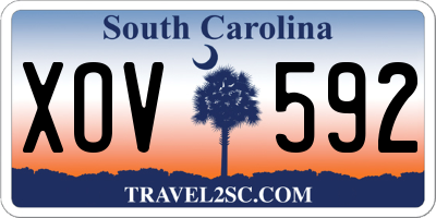SC license plate XOV592
