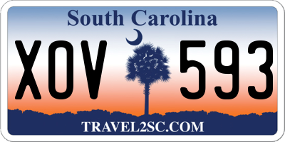 SC license plate XOV593