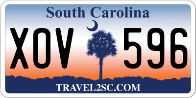 SC license plate XOV596