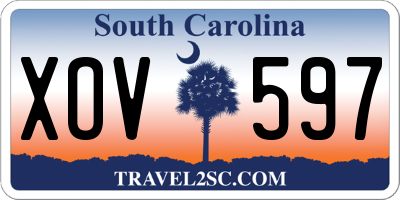 SC license plate XOV597