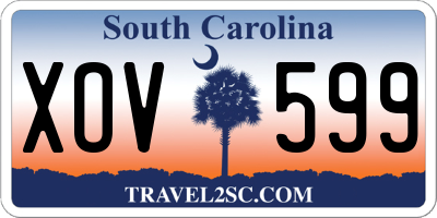 SC license plate XOV599