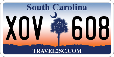 SC license plate XOV608