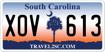 SC license plate XOV613