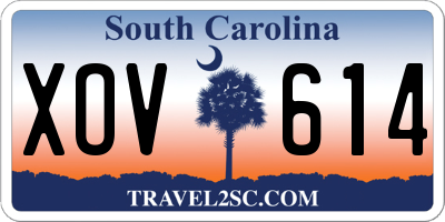 SC license plate XOV614
