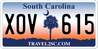 SC license plate XOV615