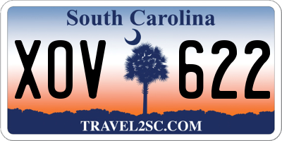 SC license plate XOV622