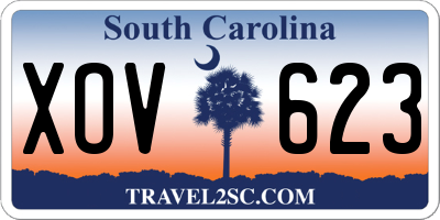 SC license plate XOV623