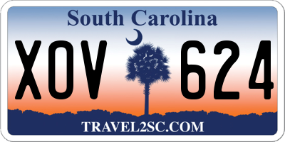 SC license plate XOV624