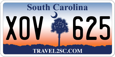 SC license plate XOV625