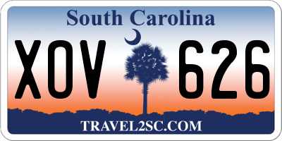 SC license plate XOV626