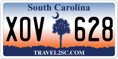 SC license plate XOV628