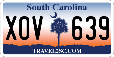SC license plate XOV639