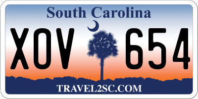 SC license plate XOV654