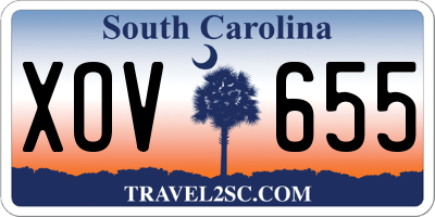 SC license plate XOV655