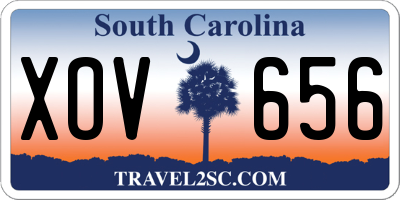 SC license plate XOV656