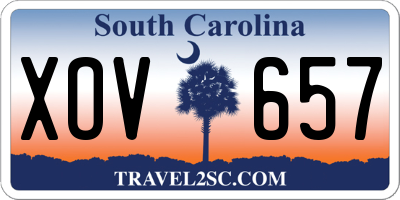 SC license plate XOV657