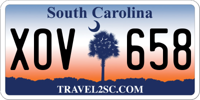 SC license plate XOV658