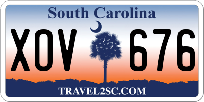 SC license plate XOV676