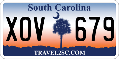 SC license plate XOV679