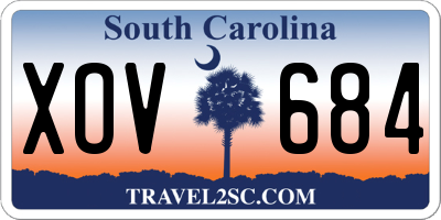 SC license plate XOV684