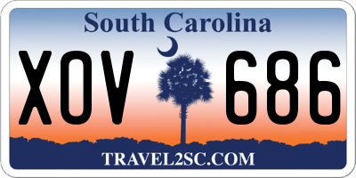 SC license plate XOV686
