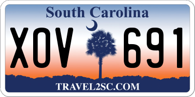 SC license plate XOV691