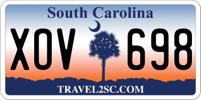 SC license plate XOV698