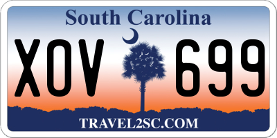 SC license plate XOV699