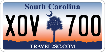SC license plate XOV700