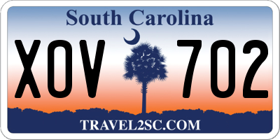 SC license plate XOV702