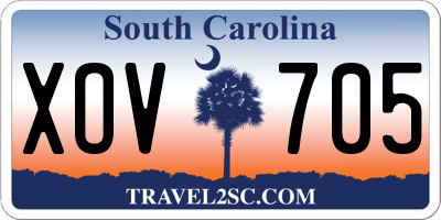 SC license plate XOV705
