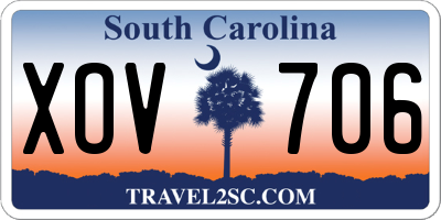 SC license plate XOV706