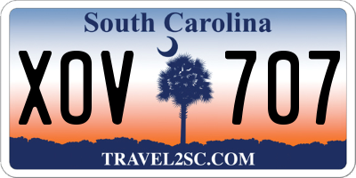 SC license plate XOV707