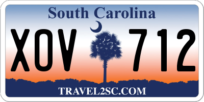 SC license plate XOV712