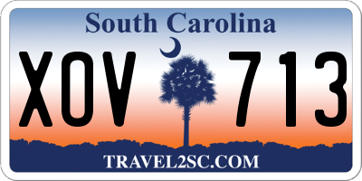SC license plate XOV713