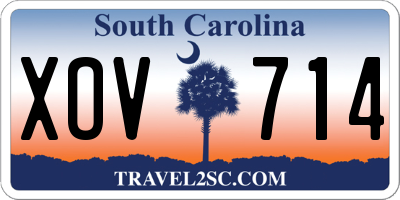 SC license plate XOV714